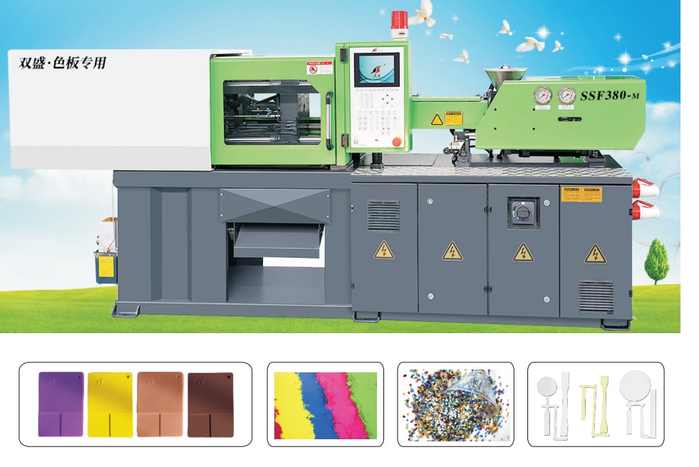 Color chips testing small injection molding machine